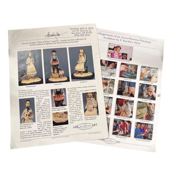 Anna Perenna, P. Buckley Moss Sculpture Collection Limited Edition Set W/ Boxes - Picture 4 of 16